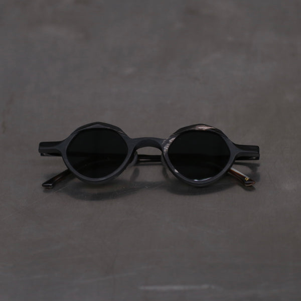 RIGARDS natural buffalo horn wire cut hand-polished glasses RG1094 series collection RG-RG1094-SJHBSH random black and white frame dark gray lens